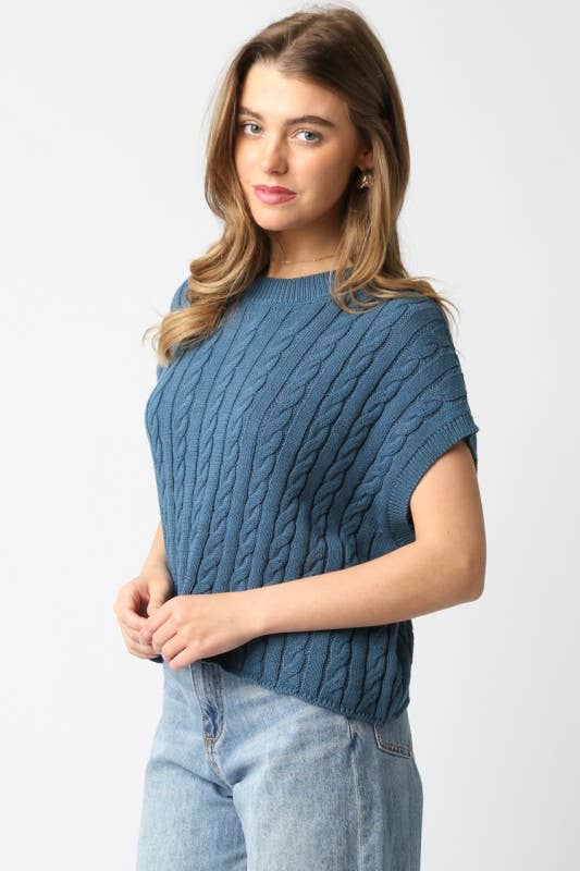 Alina Sweater Vest Top: Burgundy / Contemporary / M