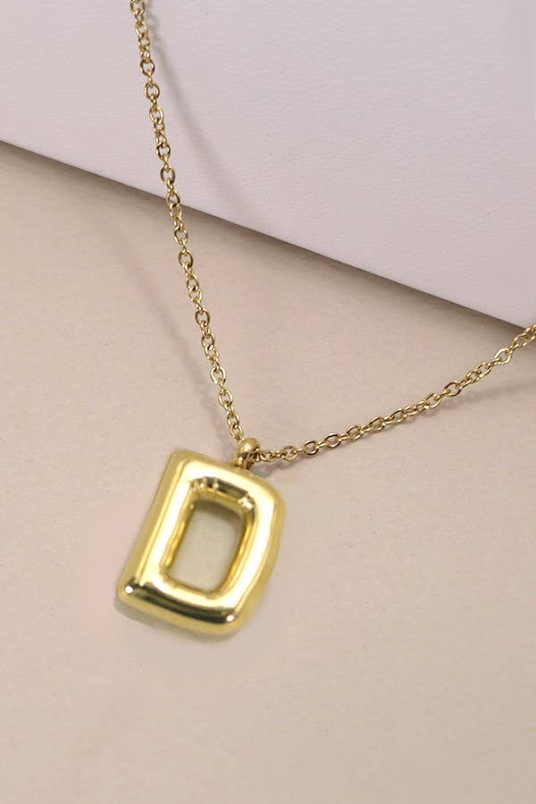 18K STAINLESS STEEL TARNISH FREE  INITIAL NECKLACE: J
