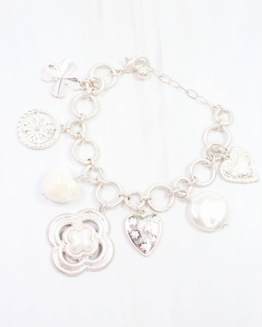 Duchess Charm Bracelet Worn Silver: Default