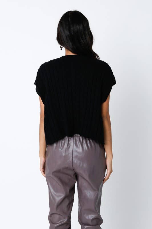 Alina Sweater Vest Top: Burgundy / Contemporary / L