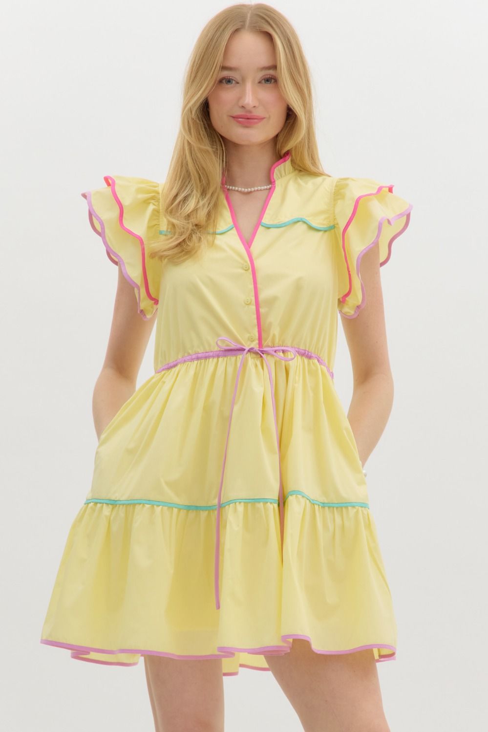 Clementine Dress in Lemon